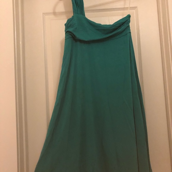 Teal one shoulder dress - Picture 4 of 4